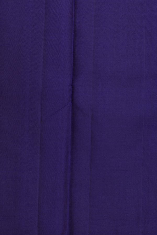 Kanchipuram Silk Saree In Navy Blue With Circle Motifs