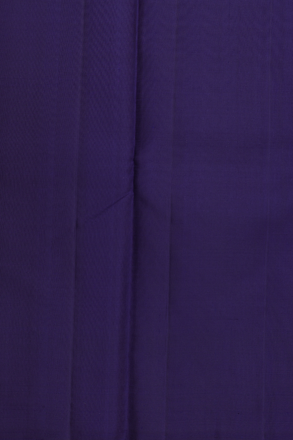 Kanchipuram Silk Saree In Navy Blue With Circle Motifs