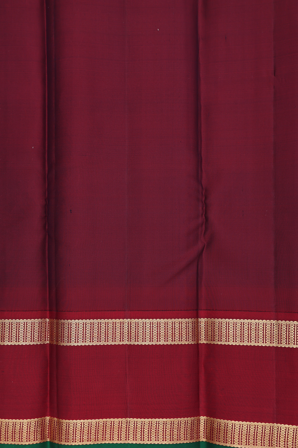 Kanchipuram Silk Saree Light Brown With Rettai Pettu Border