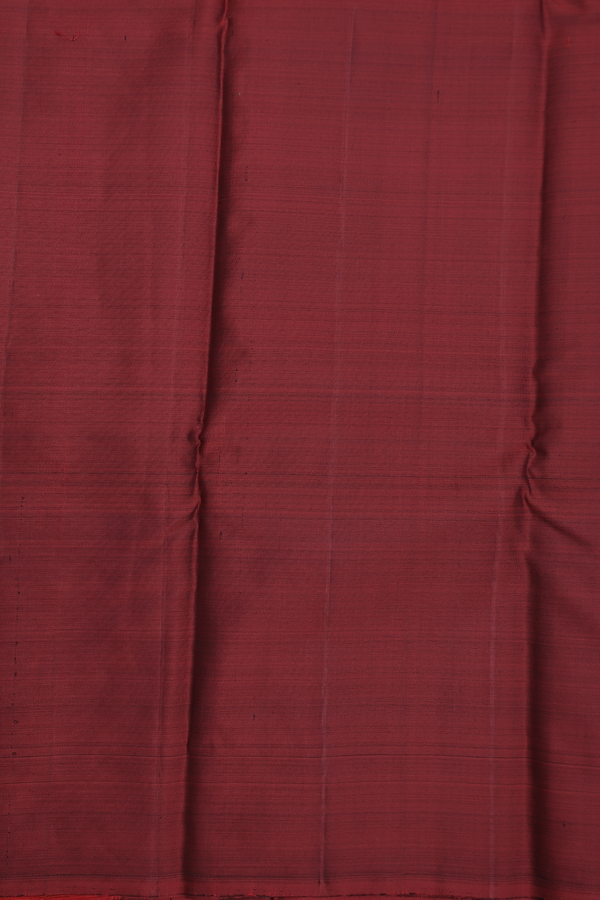 Kanchipuram Silk Saree In Golden Brown With Checks Design