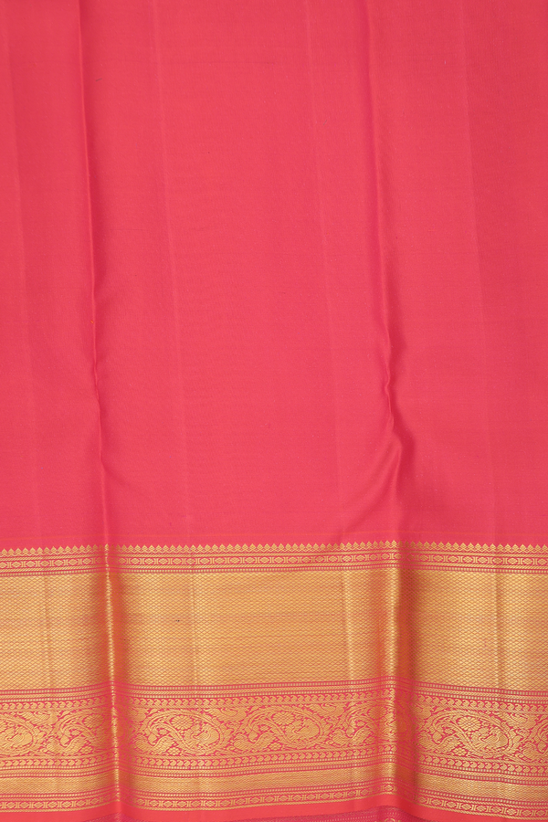 Kanchipuram Silk Saree In Teal Blue With Brocade Design