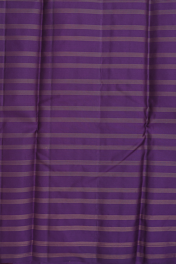 Kanchipuram Silk Saree In Cream Color With Checks Design