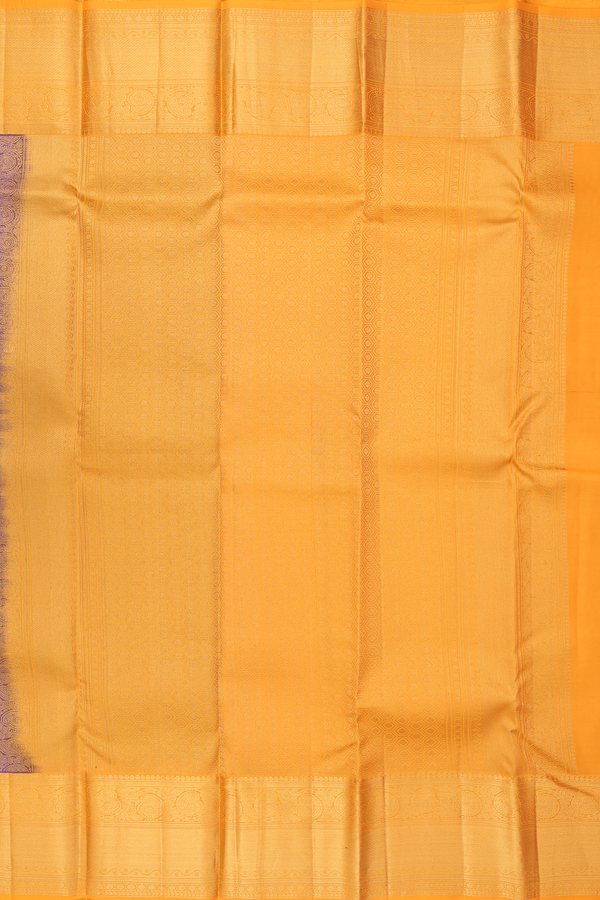Kanchipuram Silk Saree In Royal Blue With Brocade Design