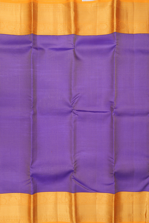 Kanchipuram Silk Saree In Royal Blue With Brocade Design