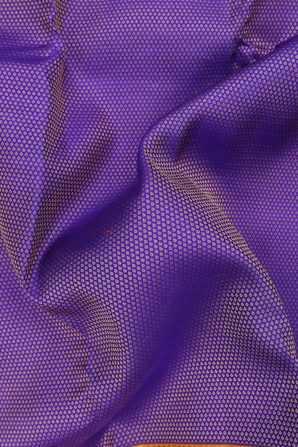 Kanchipuram Silk Saree In Royal Blue With Brocade Design