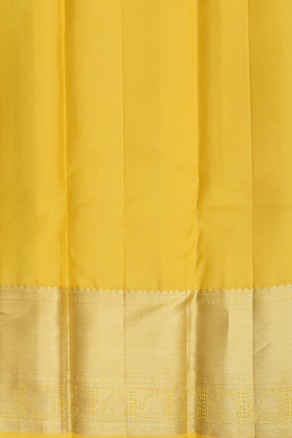 Kanchipuram Silk Saree In Light Blue With Brocade Design