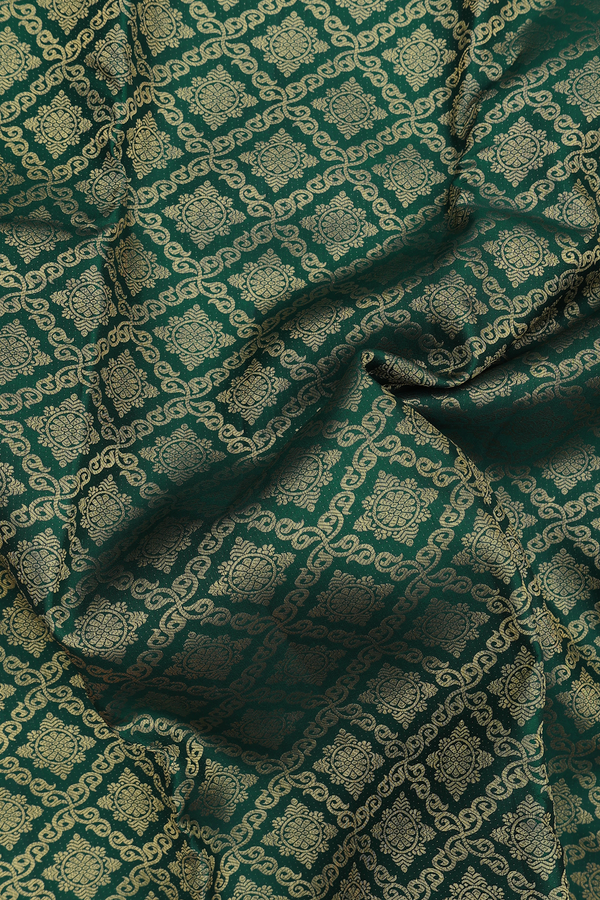 Kanchipuram Silk Saree In Green With Brocade Design