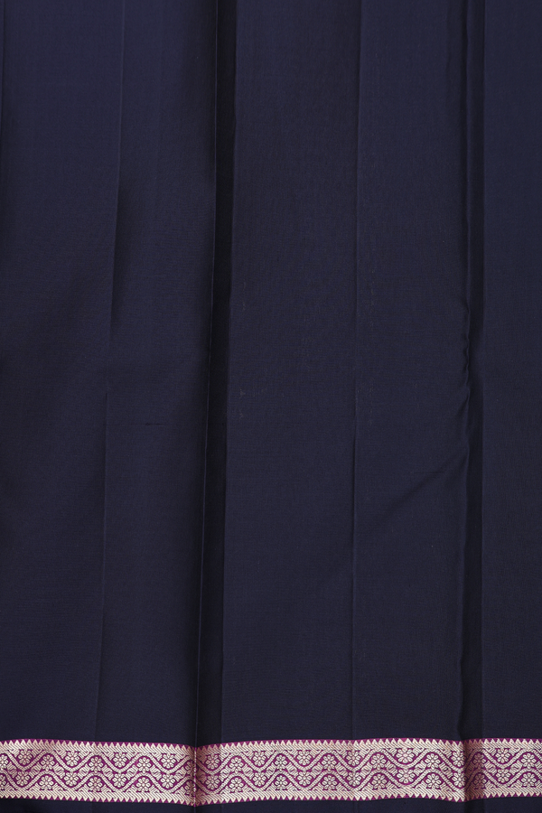 Kanchipuram Silk Saree In Black With Elephant Buttas