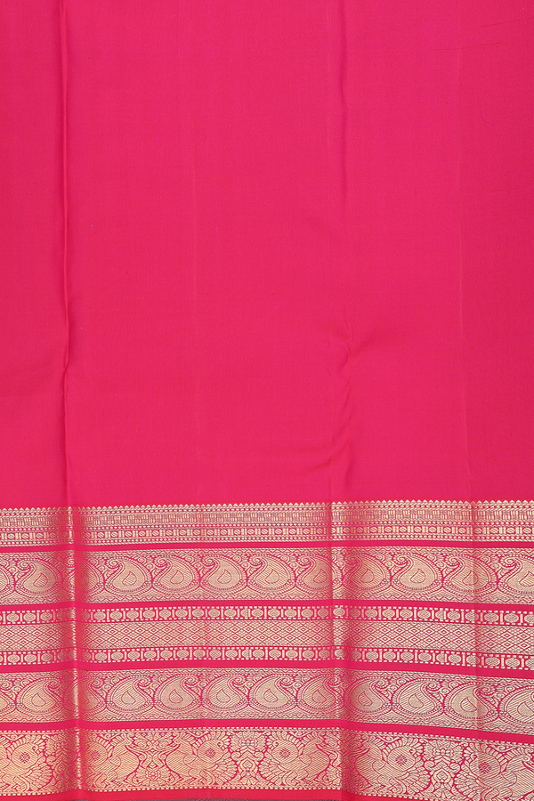 Kanchipuram Silk Saree In Reddish Pink With Brocade Design