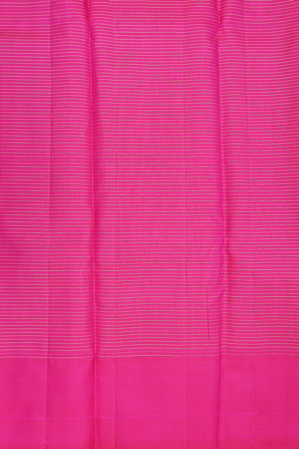 Kanchipuram Silk Saree In Purple Along Checks With Buttas