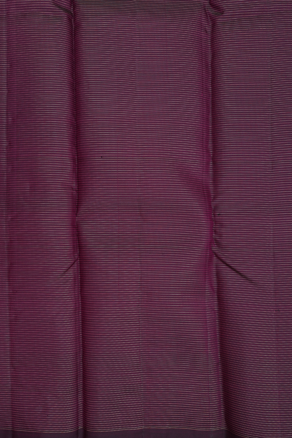 Kanchipuram Silk Saree In Plum Purple With Checks Design