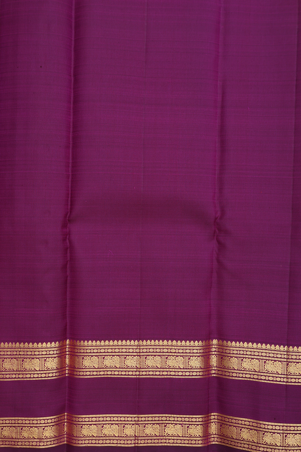 Kanchipuram Silk Saree In Coral Pink With Stripes Design