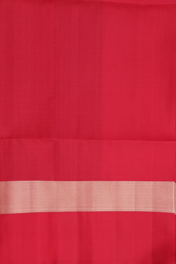 Raw Silk Saree In Honey Orange With Ganga Jamuna Border