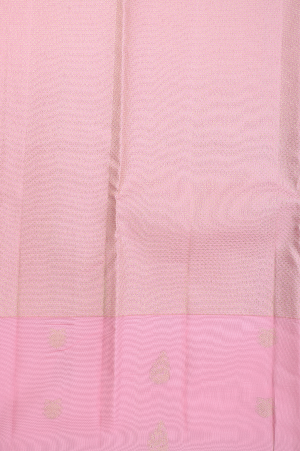 Kanchipuram Silk Saree In Yellow With Checks Design