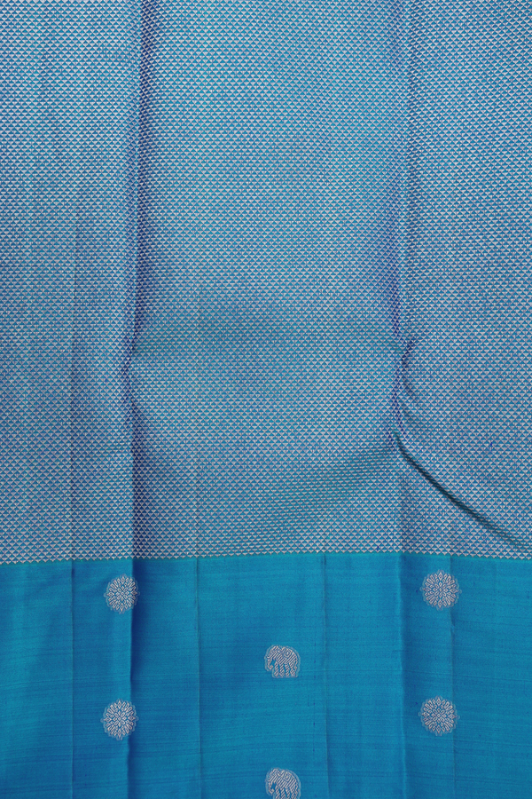 Kanchipuram Silk Saree In Royal Blue With Brocade Design