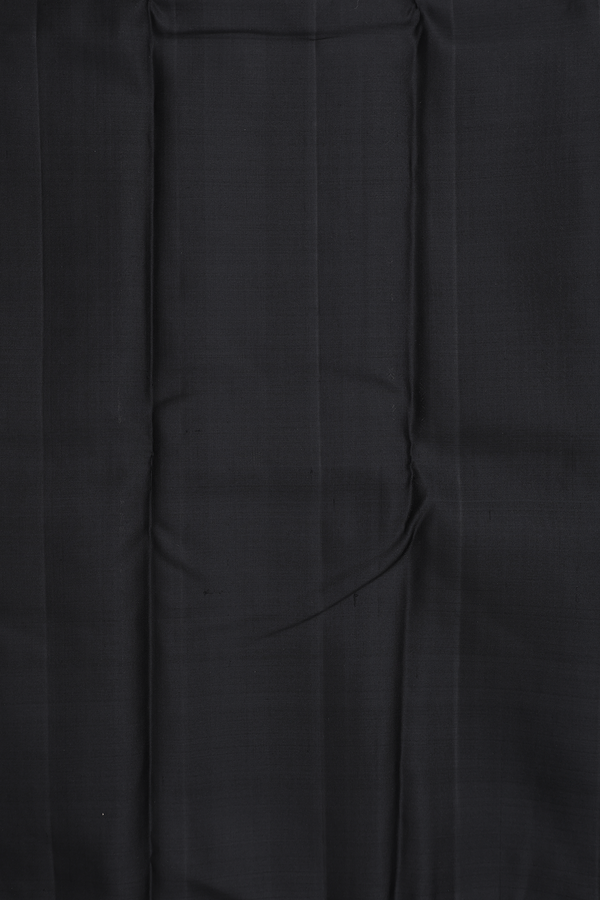 Kanchipuram Silk Saree In Black With Circle Motifs