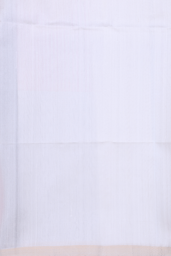 Raw Silk Saree In Plain Red With Zari Border
