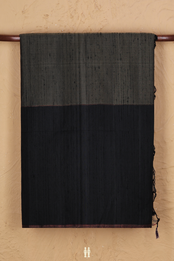 Raw Silk Saree In Tricolor With Temple Pallu