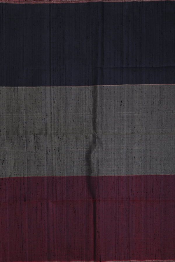 Raw Silk Saree In Tricolor With Temple Pallu