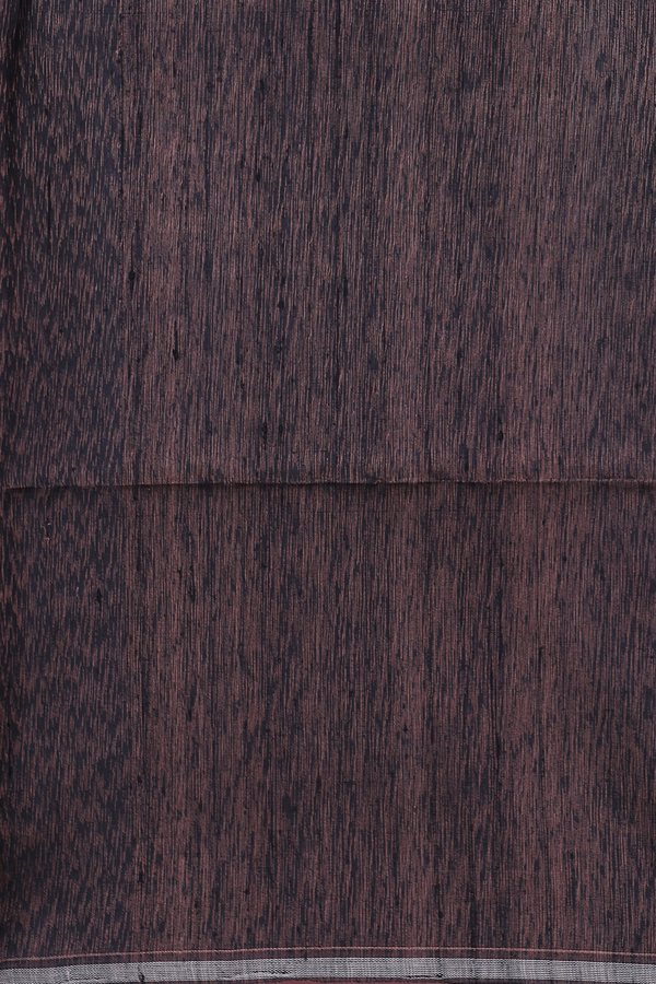 Raw Silk Saree In Black With Zari Pallu