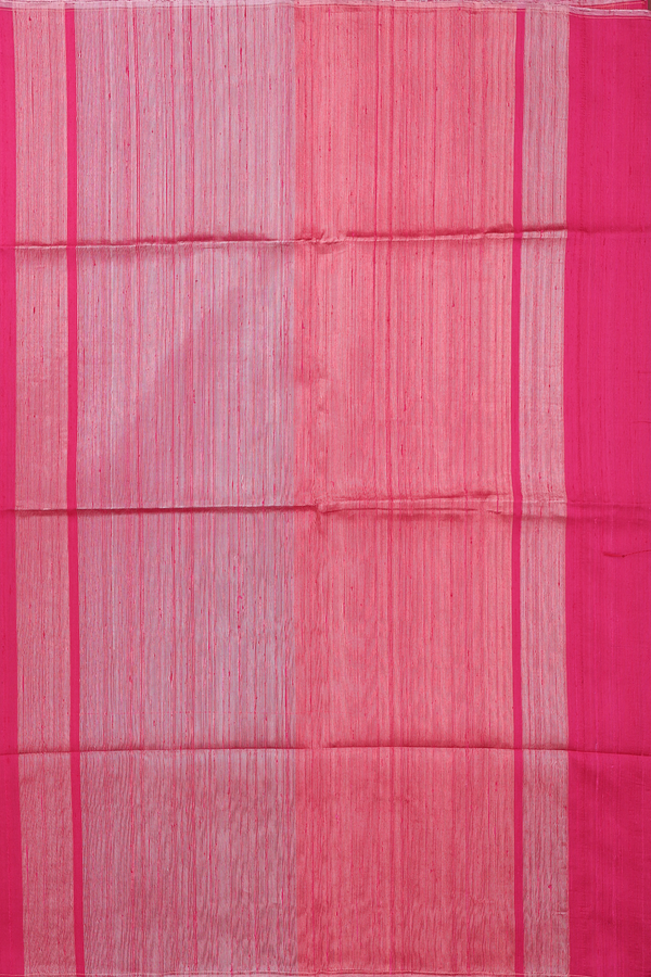 Raw Silk Saree In Dark Pink With Zari Pallu