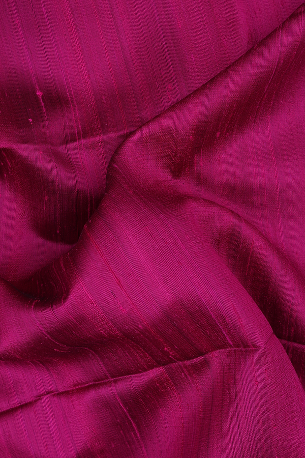 Raw Silk Saree In Berry Purple With Contrast Border
