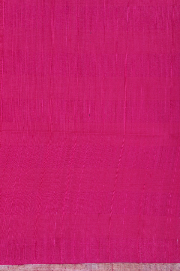 Soft Silk Organza Saree In Magenta With Zari Buttas