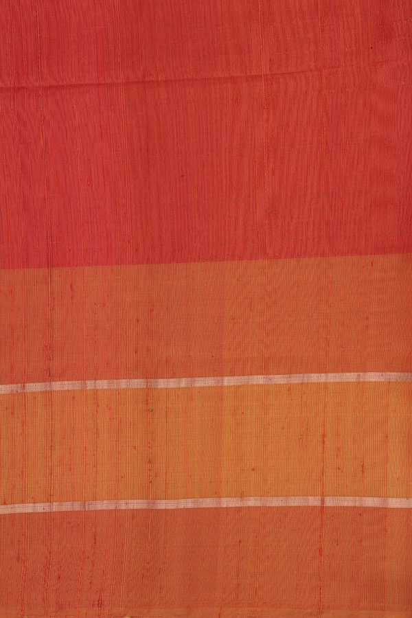 Soft Silk Organza Saree In Shades Of Orange With Stripes Design