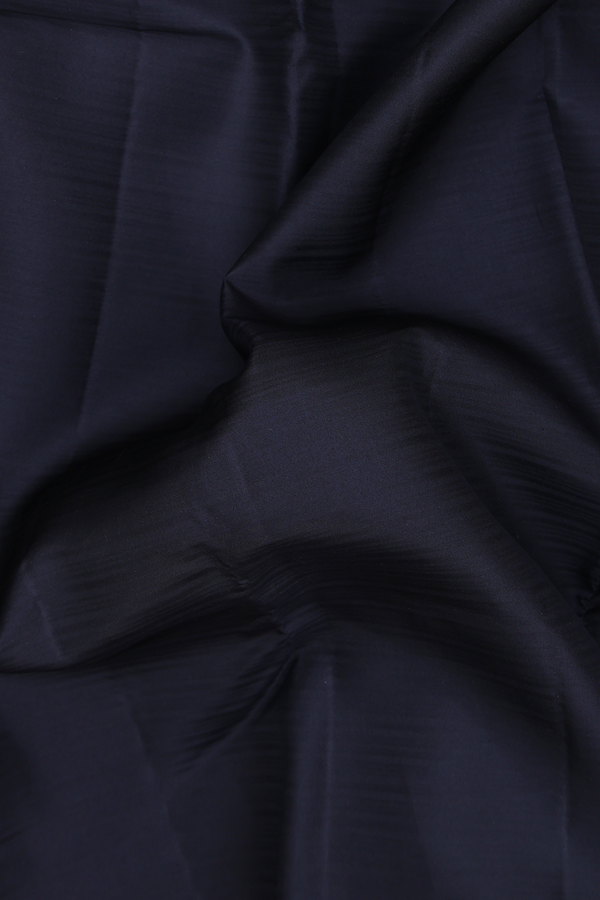 Kanchipuram Silk Saree In Black With Contrast Border