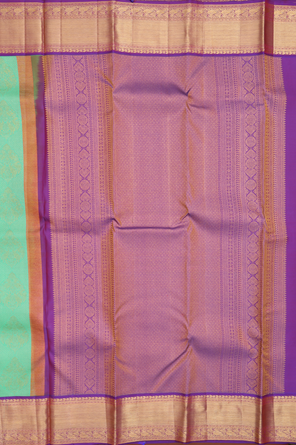 Kanchipuram Silk Saree In Green With Brocade Design