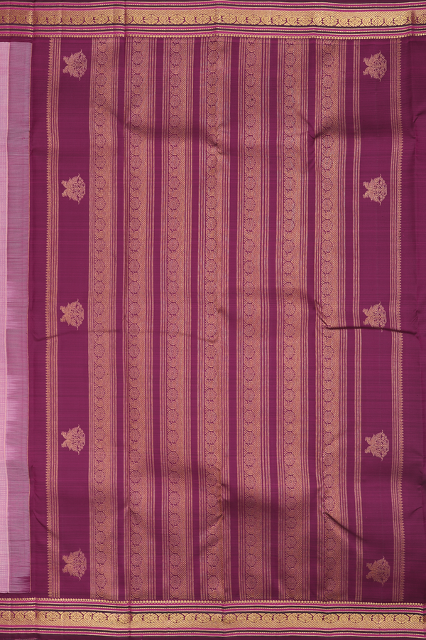 Kanchipuram Silk Saree In Pink With Checks Design