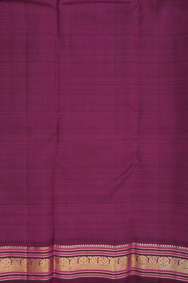 Kanchipuram Silk Saree In Pink With Checks Design
