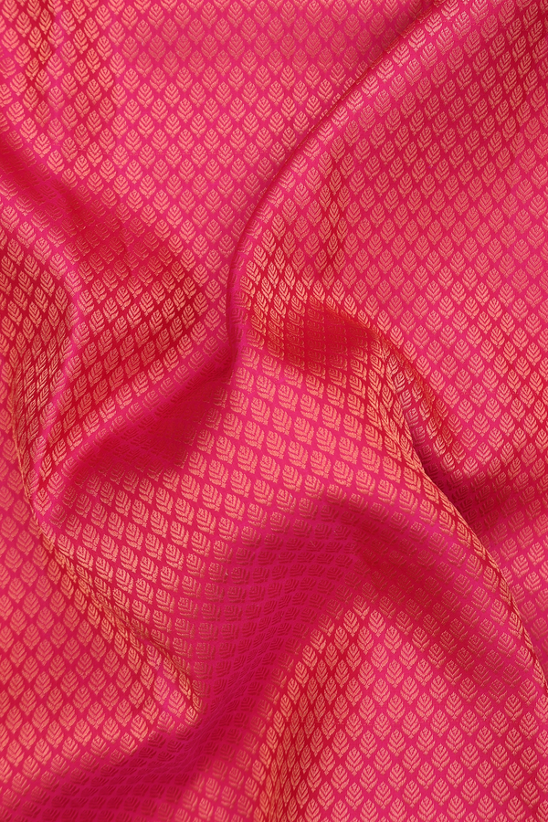 Kanchipuram Silk Saree In Pink With Brocade Design