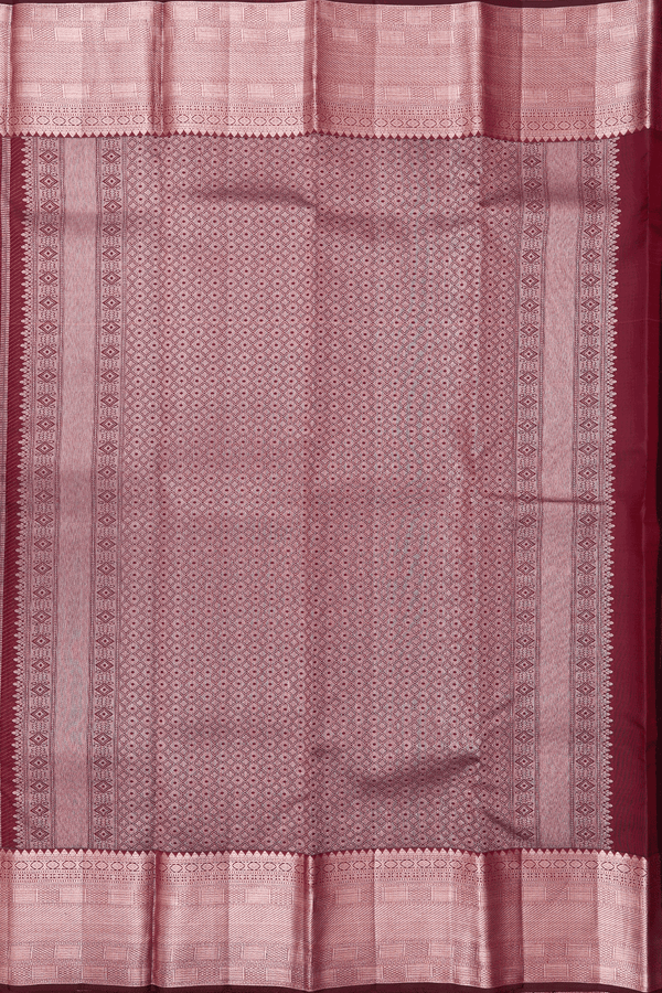 Kanchipuram Silk Saree In Brown With Zari Design