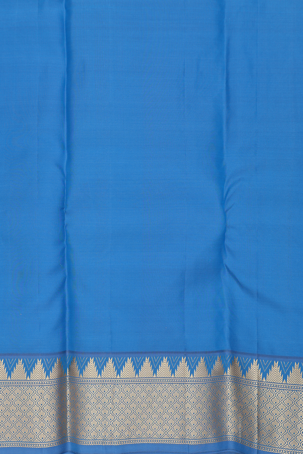 Kanchipuram Silk Saree In Dual Tone With Zari Buttas