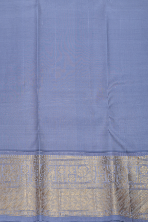 Kanchipuram Silk Saree In Black With Peacock Buttas