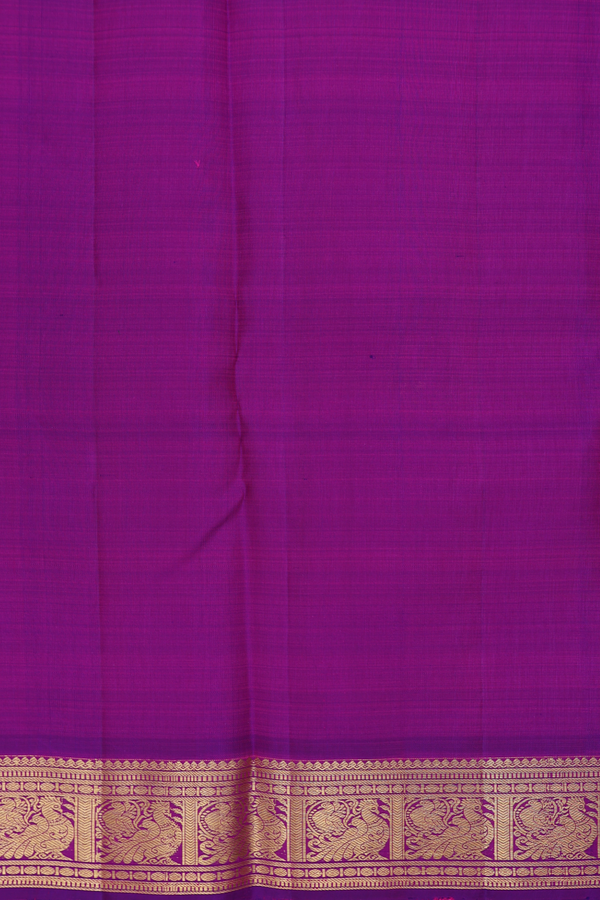 Kanchipuram Silk Saree In Pink With Checks Design