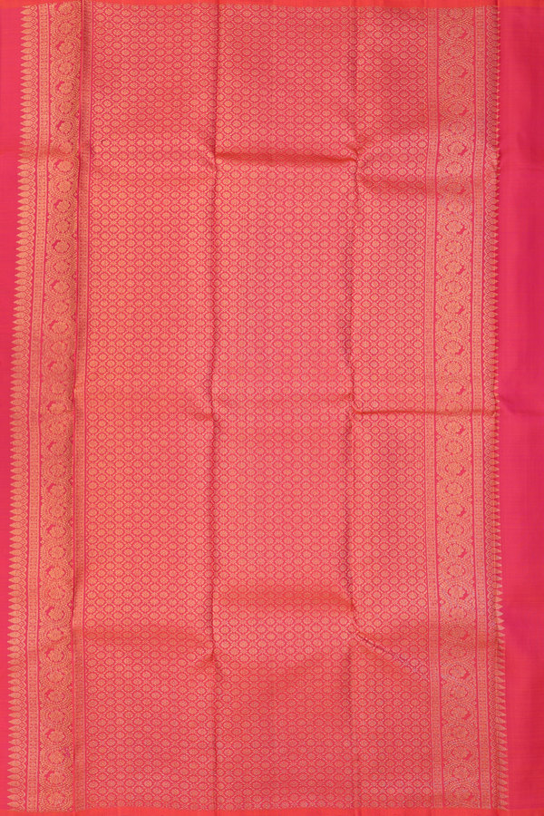 Kanchipuram Silk Saree In Mint Green With Zari Motifs
