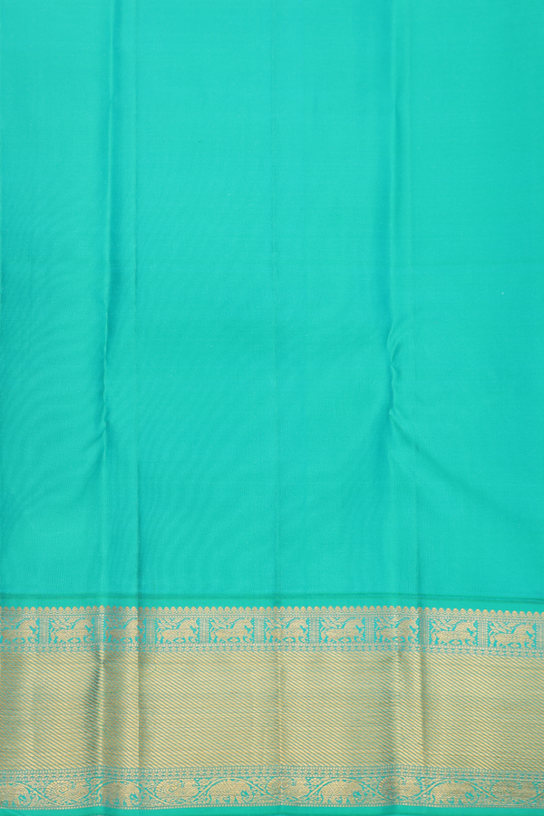 Kanchipuram Silk Saree In Burgundy Red With Peacock Buttas