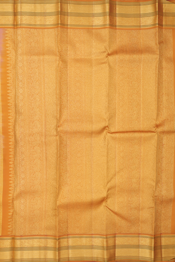 Kanchipuram Silk Saree In Dusty Lavender With Zari Buttas