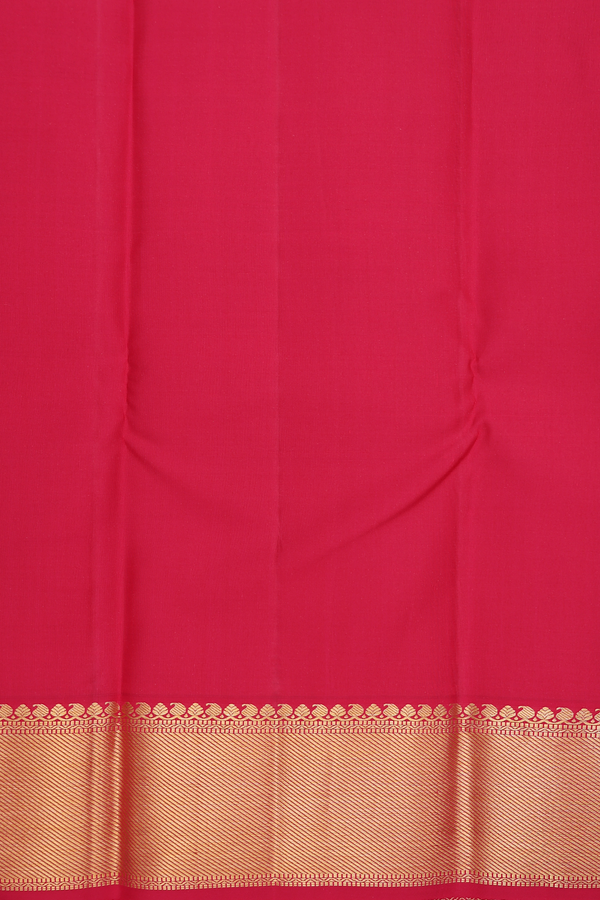 Kanchipuram Silk Saree In Bright Yellow With Checks Design