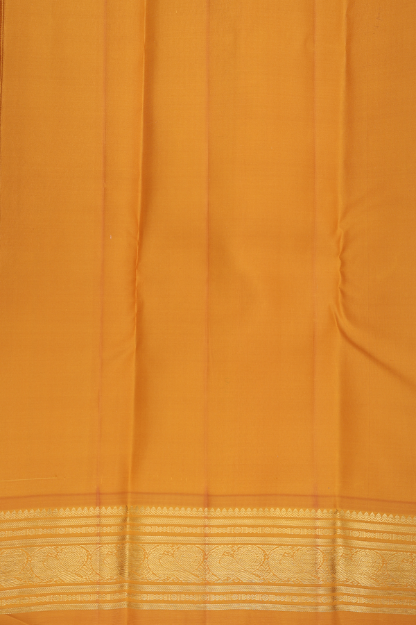 Kanchipuram Silk Saree In Royal Blue With Peacock Buttas