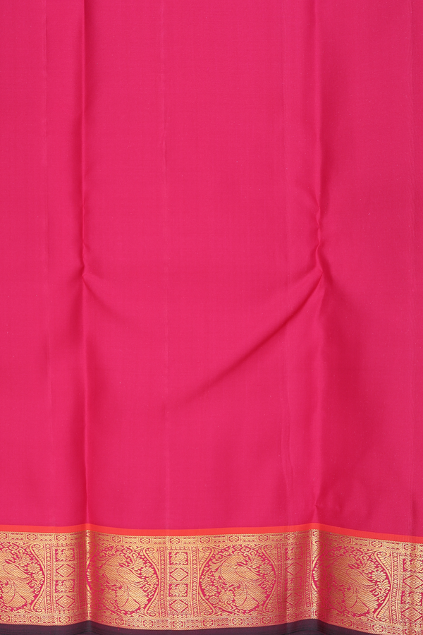 Kanchipuram Silk Saree In Mint Green With Peacock Buttas