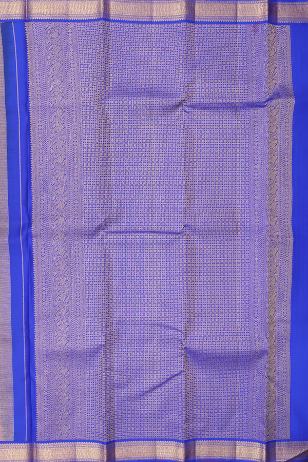 Kanchipuram Silk Saree In Yellow With Paisley Buttas