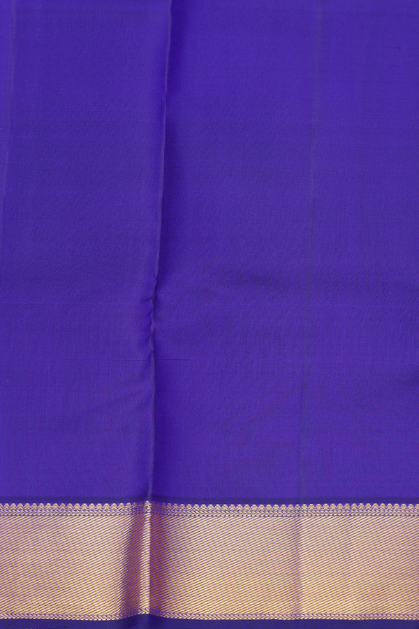 Kanchipuram Silk Saree In Royal Blue With Checks Design