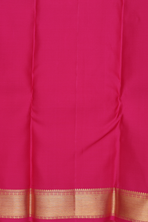 Kanchipuram Silk Saree In Pink With Jacquard Pattern
