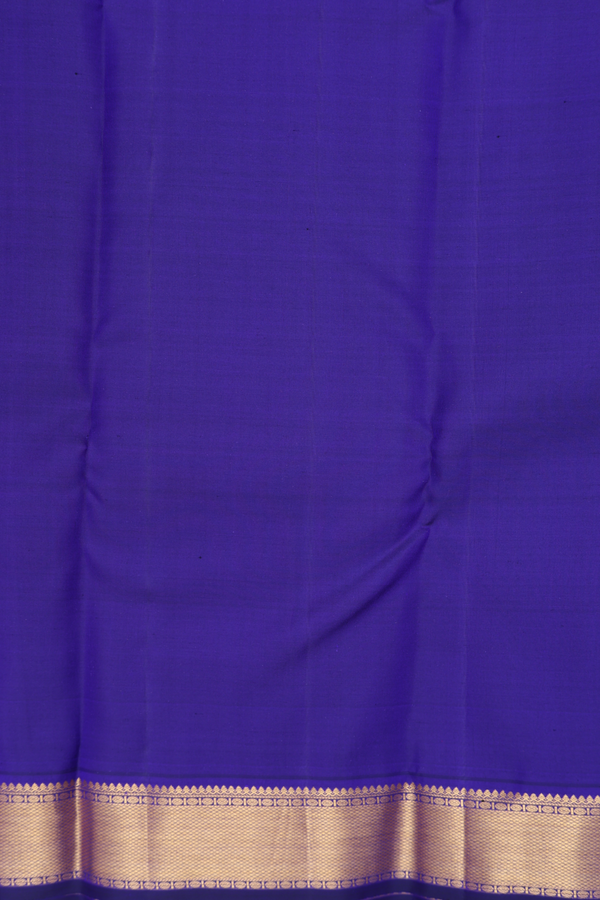 Kanchipuram Silk Saree In Royal Blue With Jacquard Pattern