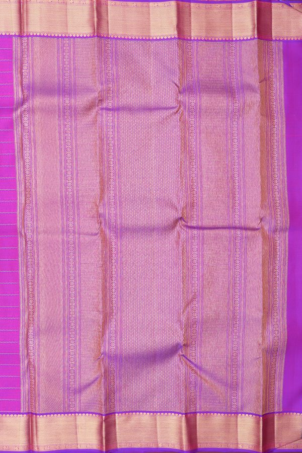 Kanchipuram Silk Saree In Purple With Jacquard Pattern