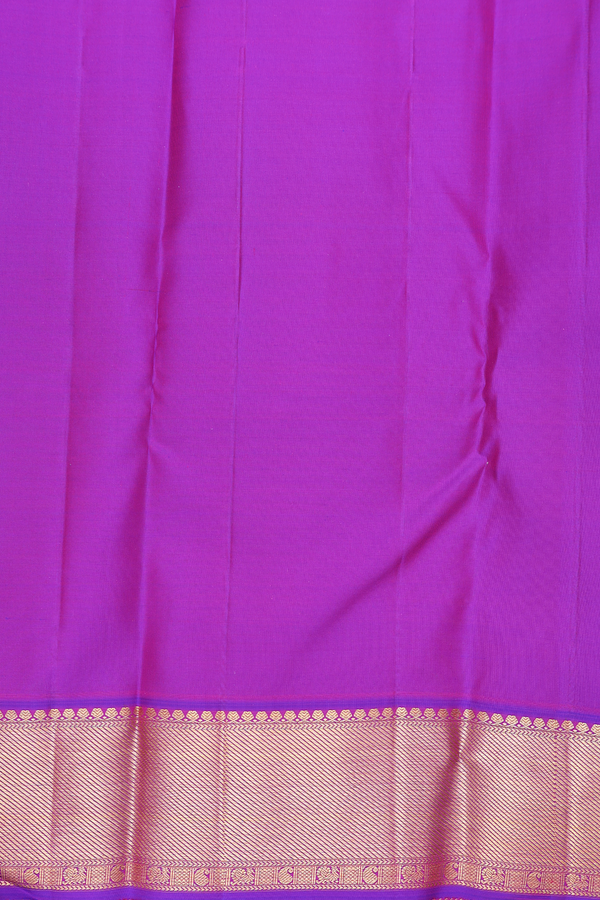 Kanchipuram Silk Saree In Purple With Jacquard Pattern