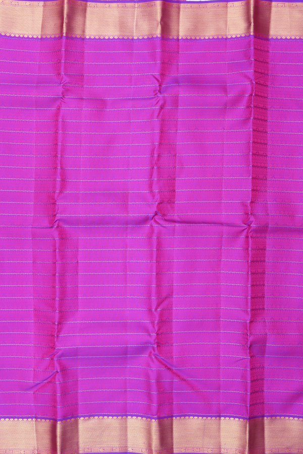 Kanchipuram Silk Saree In Purple With Jacquard Pattern